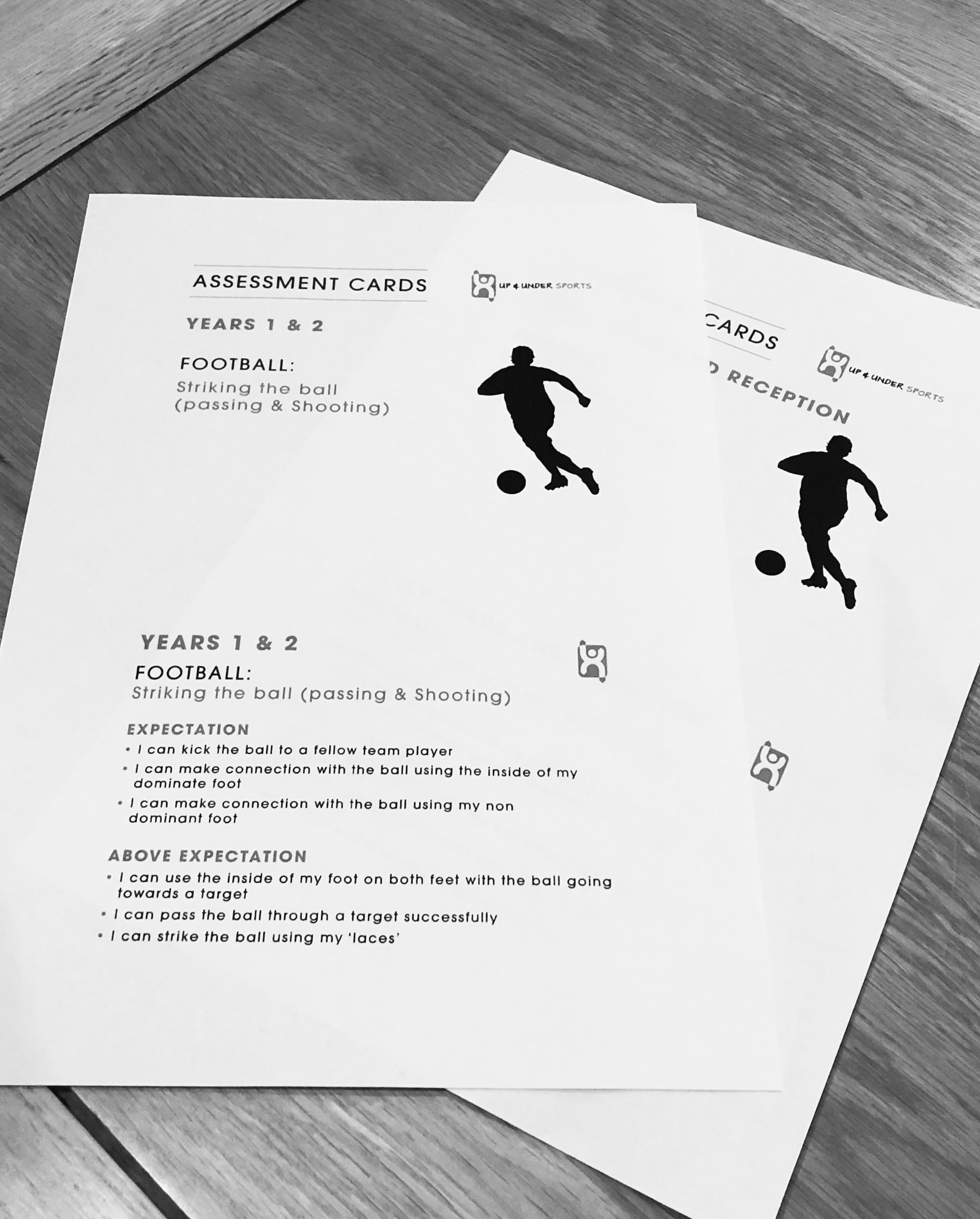 New to Up & Under Sports – Assessment Cards